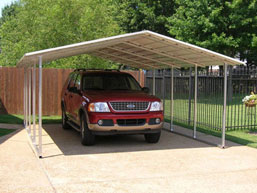 Open Partially Enclosed Carports suburban carport