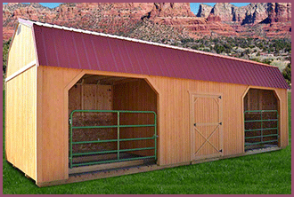Double Horse Barn With Tack Room